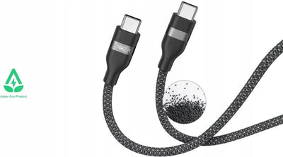 Anker Kabel z Oplotem z Recyklingu, USB-C do USB-C, 240W, 1.8m, Czarny