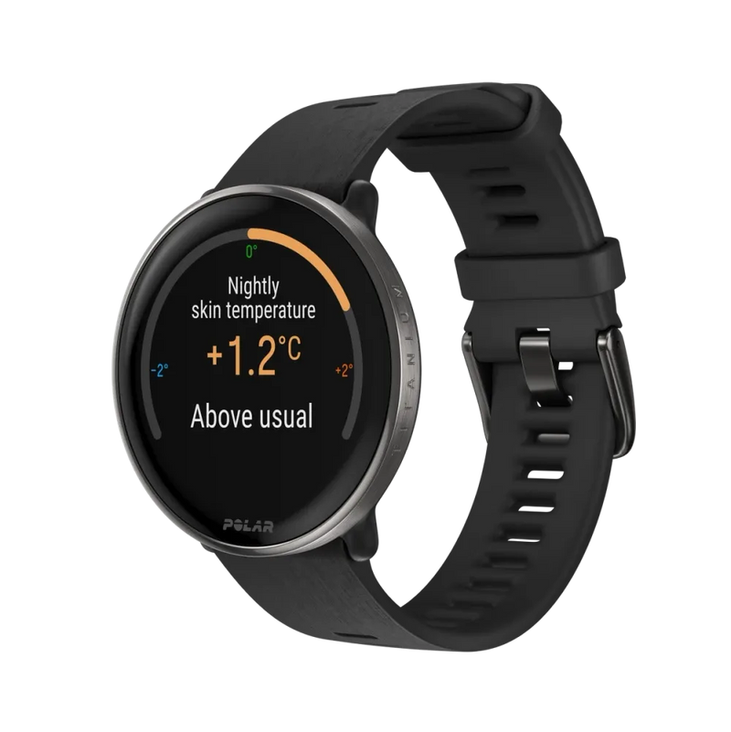 Polar Ignite 3 Titanium czarny silikonowy S-L smartwatch