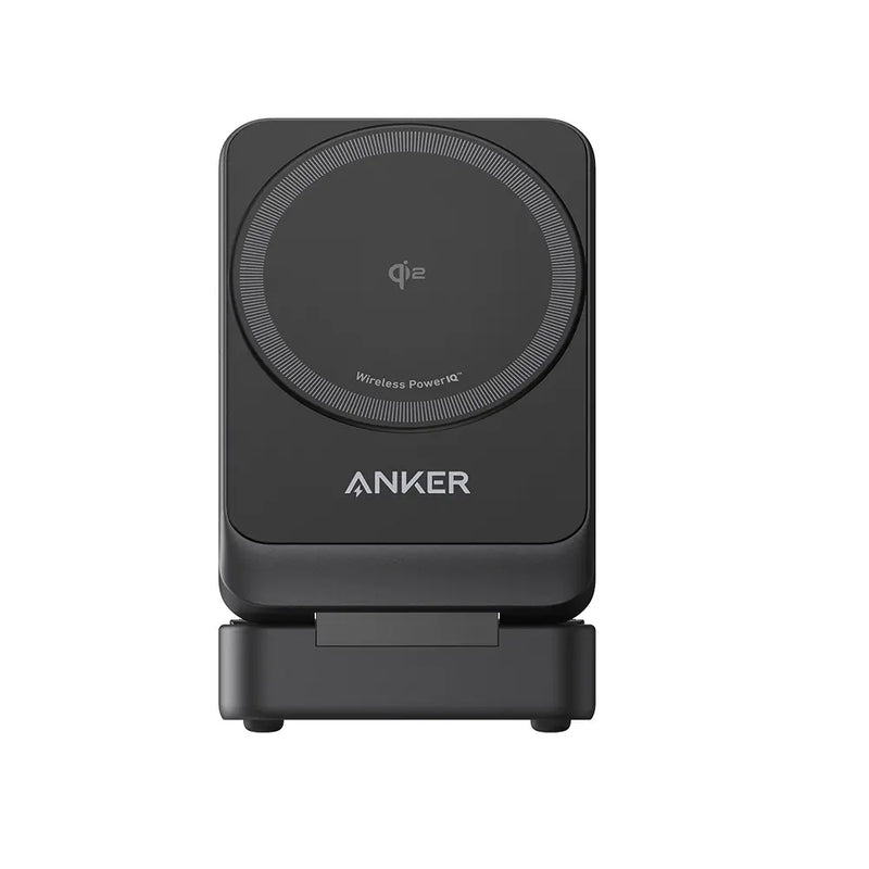 Anker Stacja Ładowarka Bezprzewodowa MagGo 3w1, 15W, Qi2, Czarna