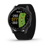Garmin Approach S50 Aluminiowy bezel w kolorze Slate z czarnym, nylonowym paskiem ComfortFit