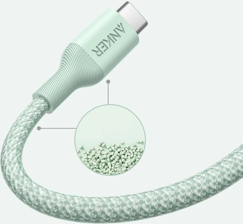 Anker Kabel 544 Bio-Nylonowy, USB-C do USB-C, 1.8m, Zielony