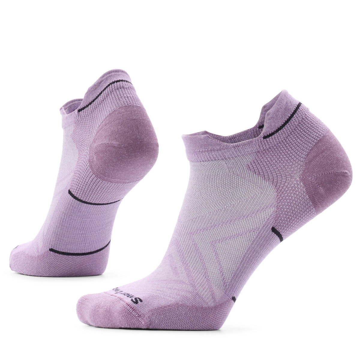 Smartwool Run Zero Cushion Low Ankle – damskie skarpety do biegania, rozmiar M, Purple Dawn