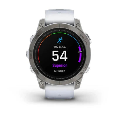 Zegarek Garmin Epix Pro (Gen. 2) Sapphire Edition 47 mm - Tytanowy z paskiem w kolorze Whitestone