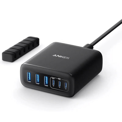 Anker Ładowarka GaN, 3xUSB-A 3xUSB-C, 112W, Czarna