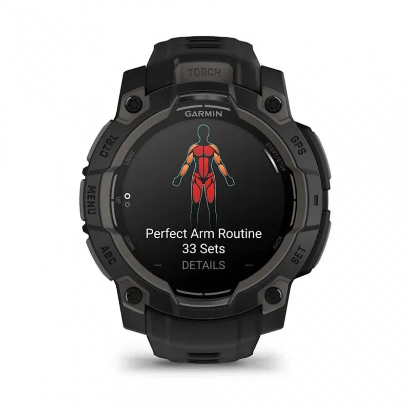 Garmin Instinct 3 – 45 mm, AMOLED Czarny z czarnym paskiem