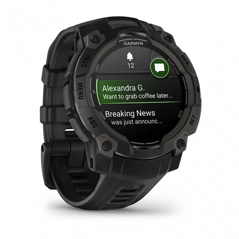 Garmin Instinct 3 – 45 mm, AMOLED Czarny z czarnym paskiem