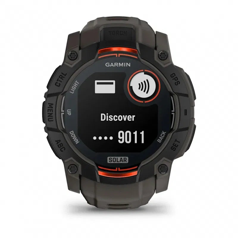 Garmin Instinct 3 – 50 mm, Solar  Czarny z paskiem w kolorze Charcoal