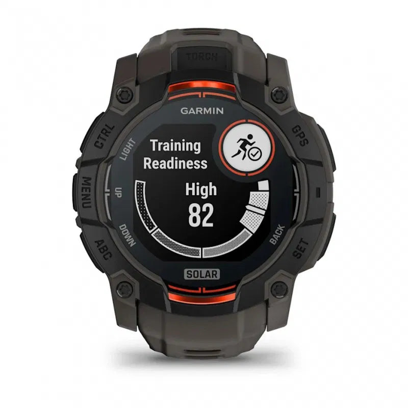 Garmin Instinct 3 – 50 mm, Solar  Czarny z paskiem w kolorze Charcoal