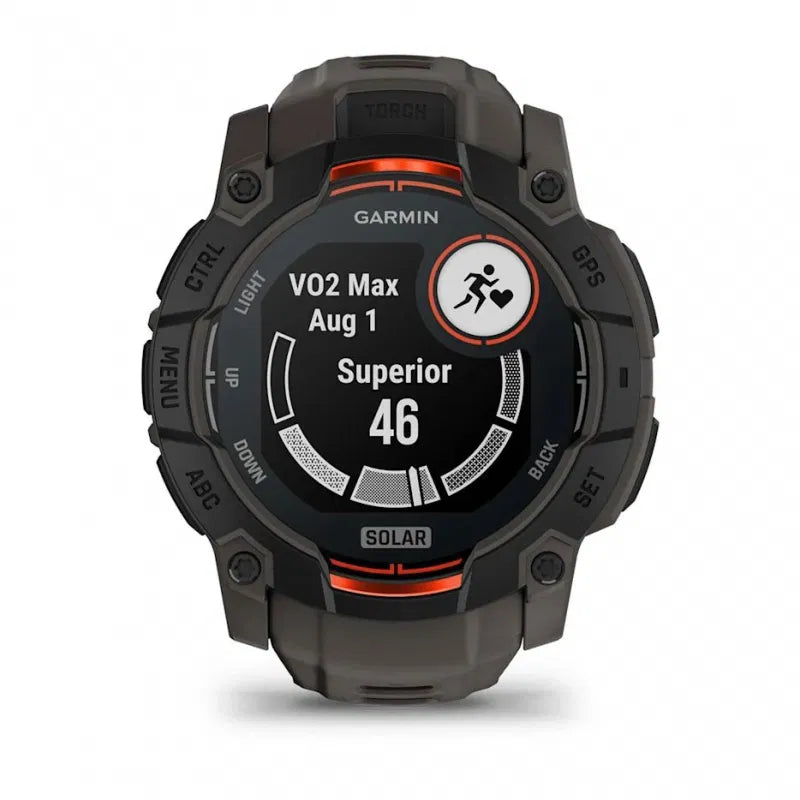 Garmin Instinct 3 – 50 mm, Solar  Czarny z paskiem w kolorze Charcoal