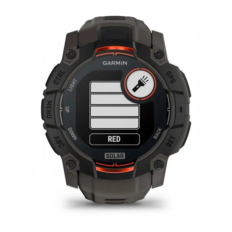 Garmin Instinct 3 – 50 mm, Solar  Czarny z paskiem w kolorze Charcoal