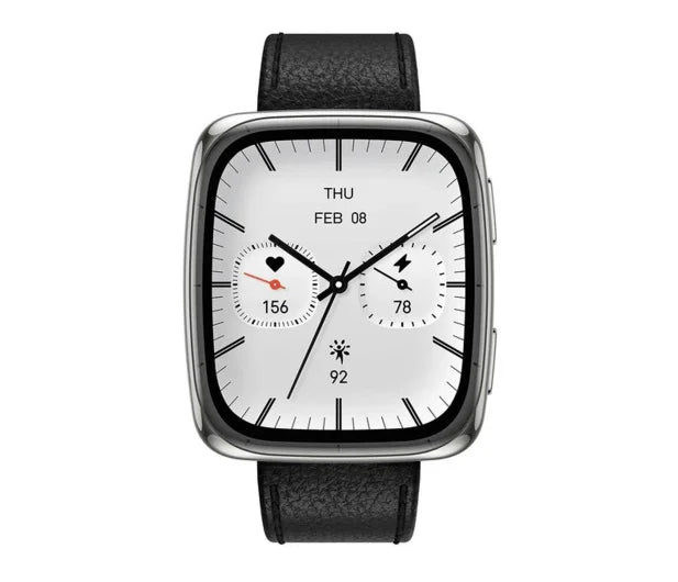 Amazfit Smartwatch Active 2 Square Skórzany Pasek NFC Czarny