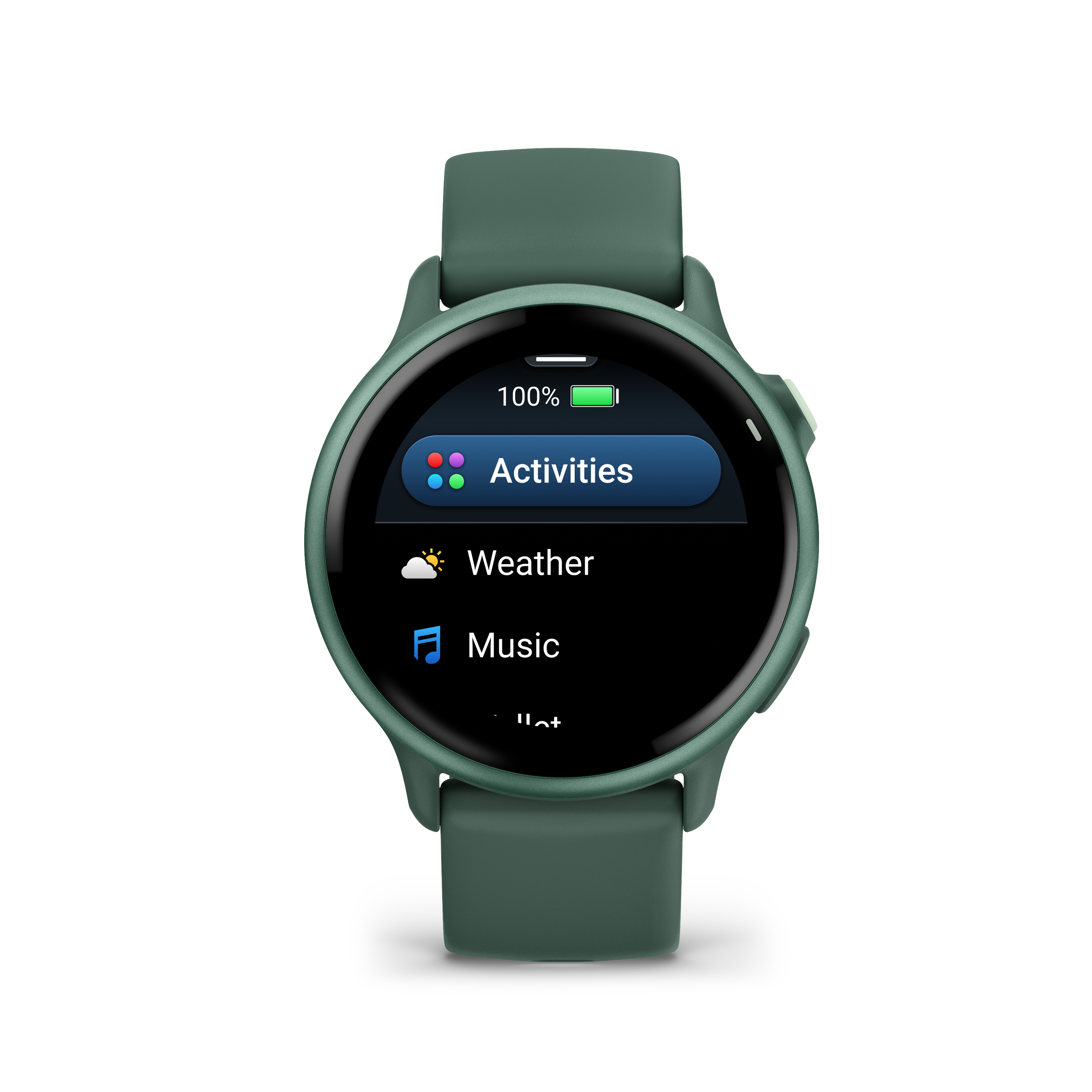 Garmin Vivoactive 6 Metallic Jasper green z paskiem w kolorze Jasper green