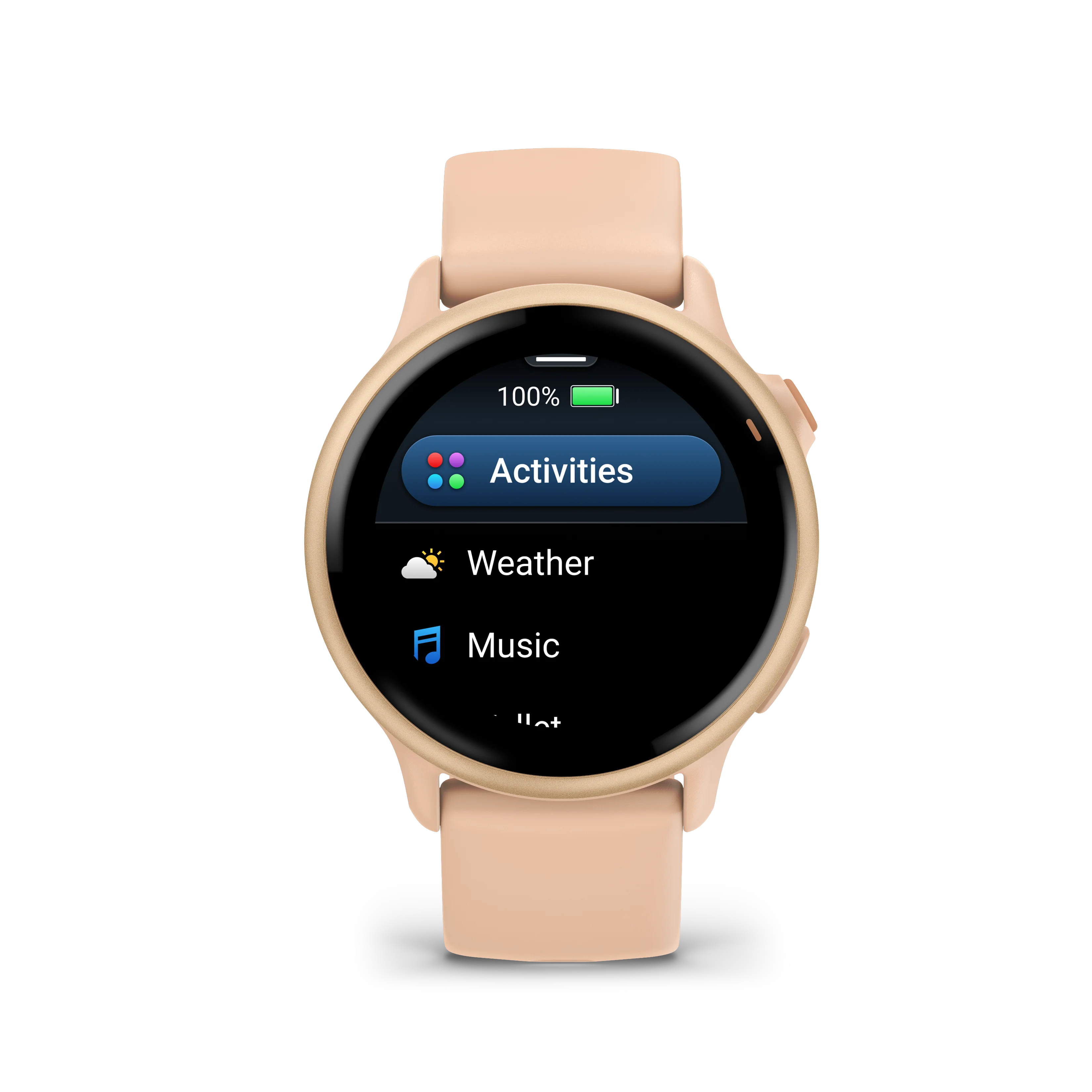 Garmin Vivoactive 6 Metallic Pink dawn z paskiem w kolorze Pink dawn