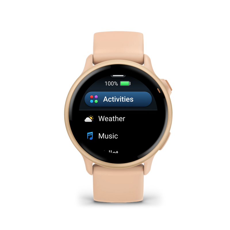 Garmin Vivoactive 6 Metallic Pink dawn z paskiem w kolorze Pink dawn