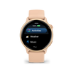 Garmin Vivoactive 6 Metallic Pink dawn z paskiem w kolorze Pink dawn