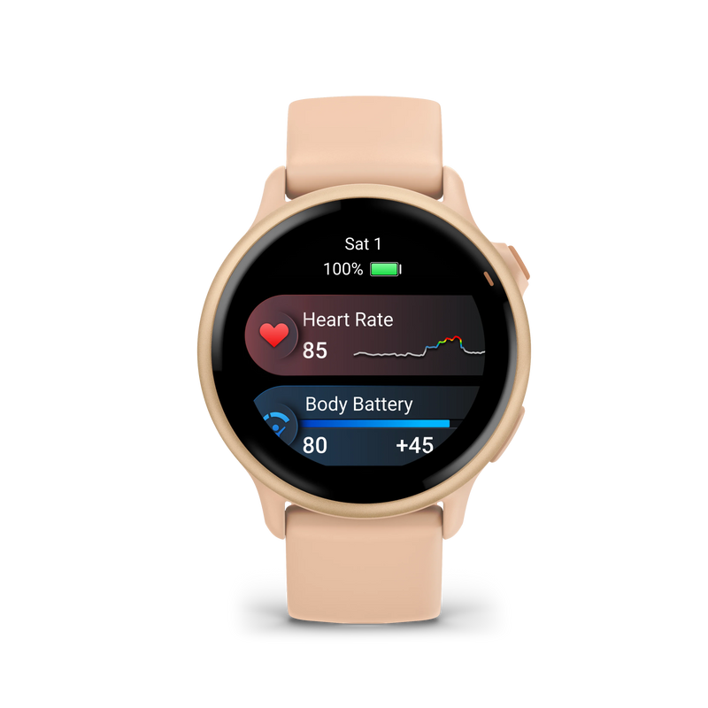 Garmin Vivoactive 6 Metallic Pink dawn z paskiem w kolorze Pink dawn
