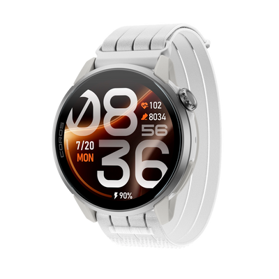COROS PACE 4 Pro - zegarek sportowy, 48 mm, Biały z paskiem nylonowym