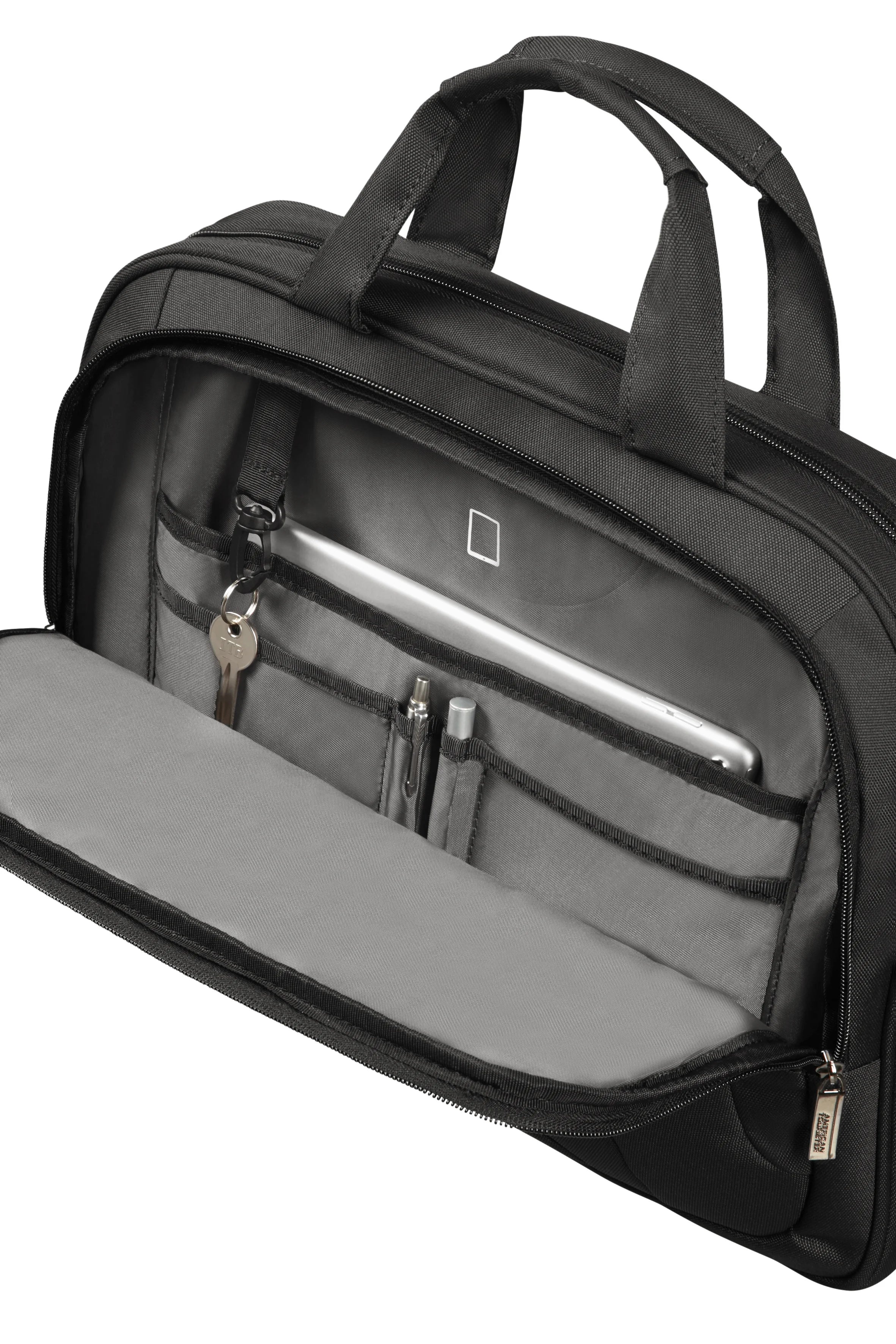 American Tourister torba do laptopa 15.6" At Work Czarny/Pomarańczowy