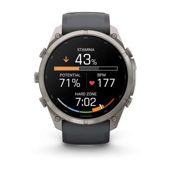 Garmin fēnix 9 Pro – smartwatch, 51 mm, Tytanowy z silikonowym paskiem w kolorze Graphite / Black