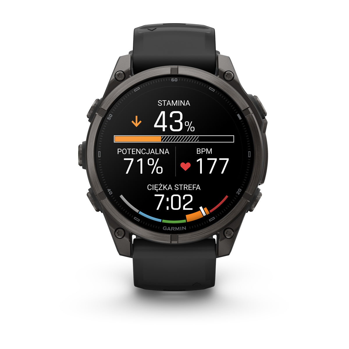 Garmin fēnix 9 – smartwatch, 47 mm, Tytanowy z silikonowym paskiem w kolorze Black