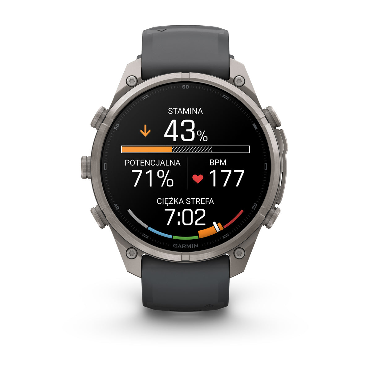 Garmin fēnix® 9 Pro – smartwatch, 47 mm, Tytanowy z silikonowym paskiem w kolorze Graphite / Black