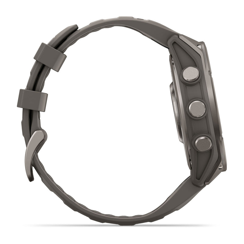 Garmin fēnix 9 – smartwatch, 51 mm, Tytanowy z silikonowym paskiem w kolorze Pebble Gray