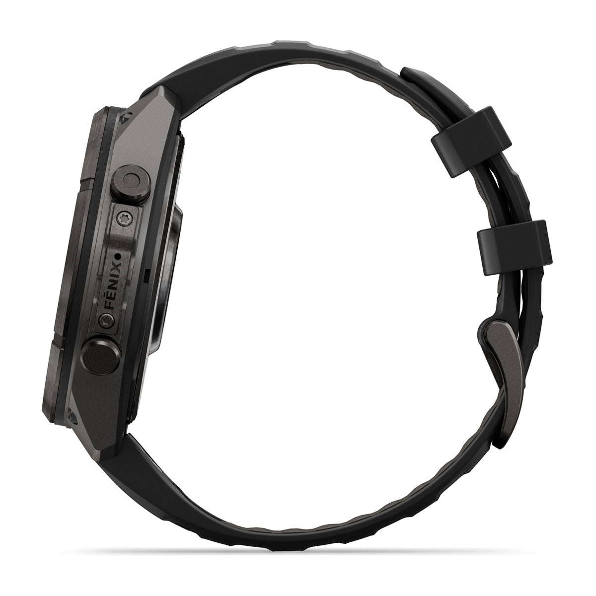 Garmin fēnix 9 Pro – inReach®, 47 mm, Tytanowy w kolorze Carbon Gray z powłoką (DLC) z silikonowym paskiem w kolorze Black / Pebble Gray