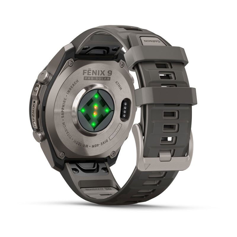 Garmin fēnix 9 Pro Solar– inReach®, 47 mm, Tytanowy z silikonowym paskiem w kolorze Pebble Gray (Kopia)