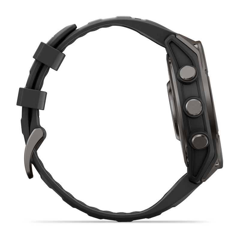 Garmin fēnix 9 – smartwatch, 47 mm, Tytanowy z silikonowym paskiem w kolorze Black