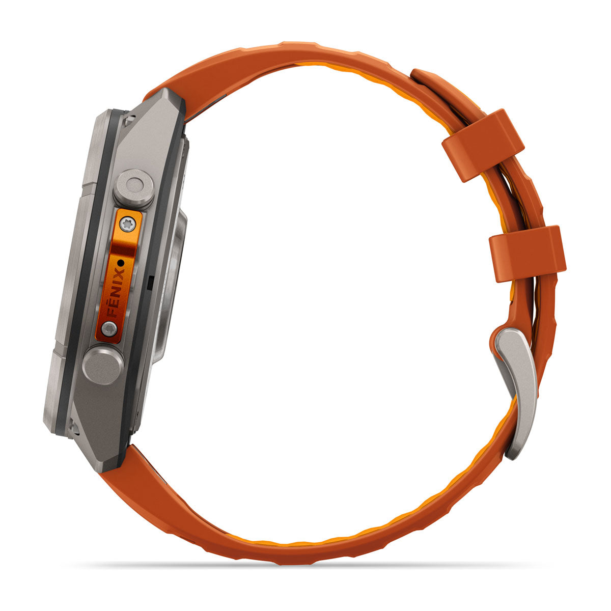 Garmin fēnix 9 Pro – inReach®, 47 mm, Tytanowy z silikonowym paskiem w kolorze Autumn Orange / Spark Orange