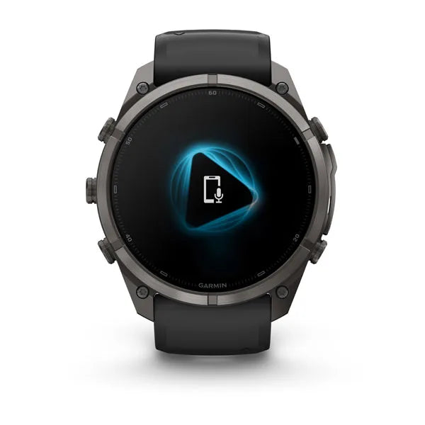 Garmin fēnix 9 Pro – smartwatch, 51 mm, Tytanowy w kolorze Carbon Gray z powłoką (DLC) z silikonowym paskiem w kolorze Black / Pebble Gray