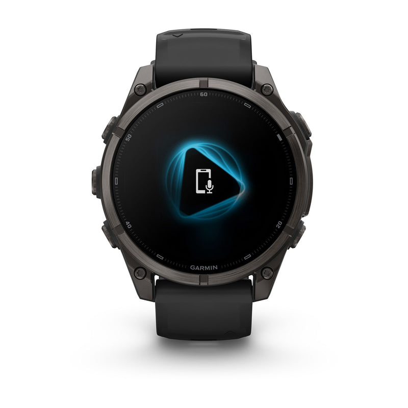 Garmin fēnix 9 – smartwatch, 47 mm, Tytanowy z silikonowym paskiem w kolorze Black