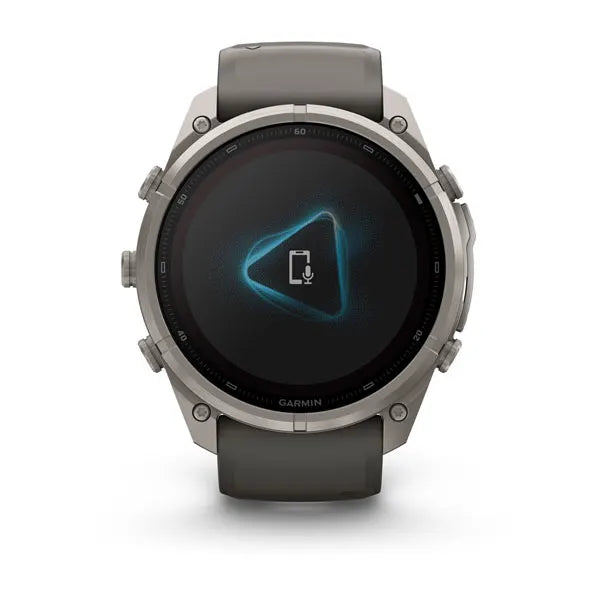 Garmin fēnix 9 Pro Solar– inReach®, 51 mm, Tytanowy z silikonowym paskiem w kolorze Pebble Gray