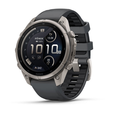 Garmin fēnix 9 Pro – inReach®, 47 mm, Tytanowy z silikonowym paskiem w kolorze Graphite / Black