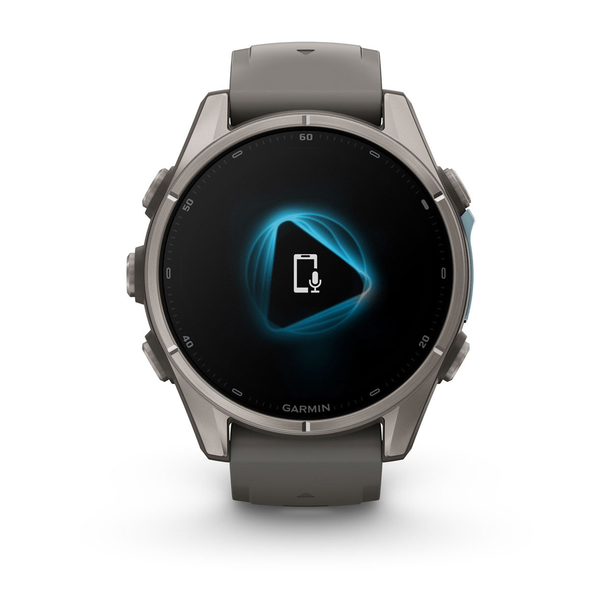 Garmin fēnix 9 – smartwatch, 43 mm, Tytanowy z silikonowym paskiem w kolorze Pebble Gray