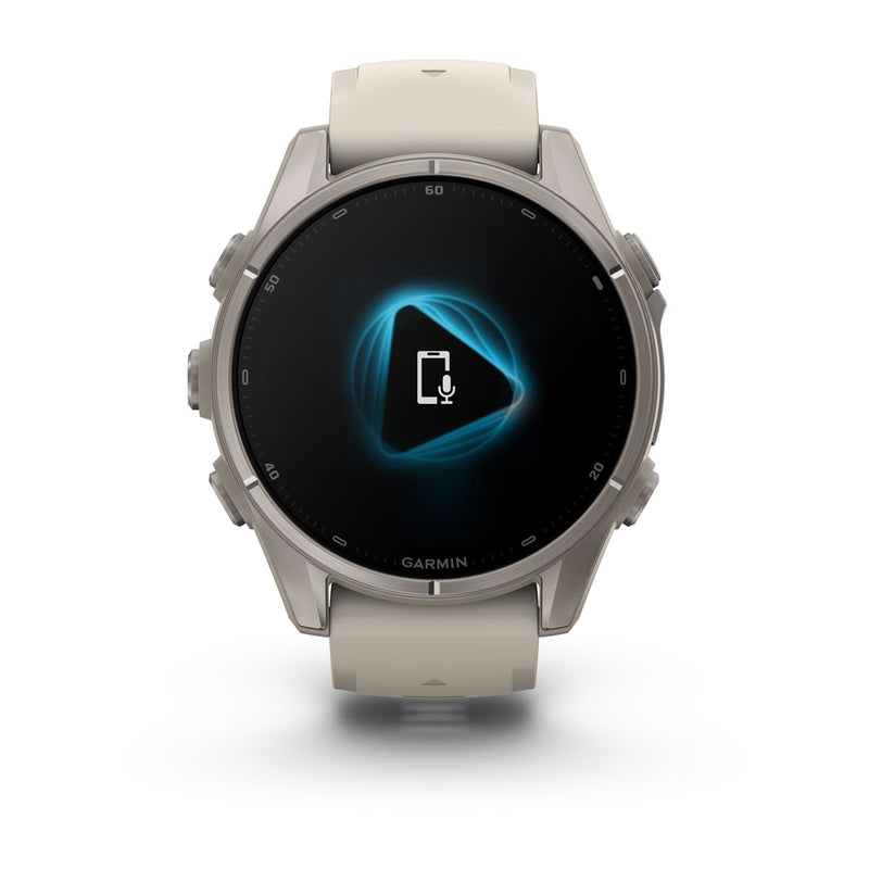 Garmin fēnix 9 – smartwatch, 43 mm, Tytanowy z silikonowym paskiem w kolorze French Gray