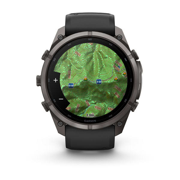 Garmin fēnix 9 Pro – smartwatch, 51 mm, Tytanowy w kolorze Carbon Gray z powłoką (DLC) z silikonowym paskiem w kolorze Black / Pebble Gray