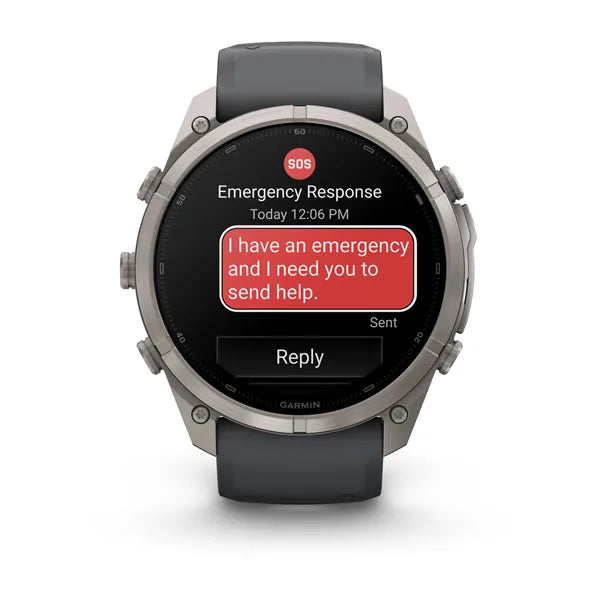 Garmin fēnix® 9 Pro – inReach®, 51 mm, Tytanowy z silikonowym paskiem w kolorze Graphite / Black