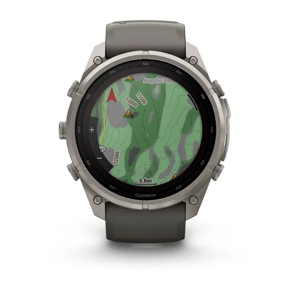 Garmin fēnix 9 Pro Solar– inReach®, 51 mm, Tytanowy z silikonowym paskiem w kolorze Pebble Gray