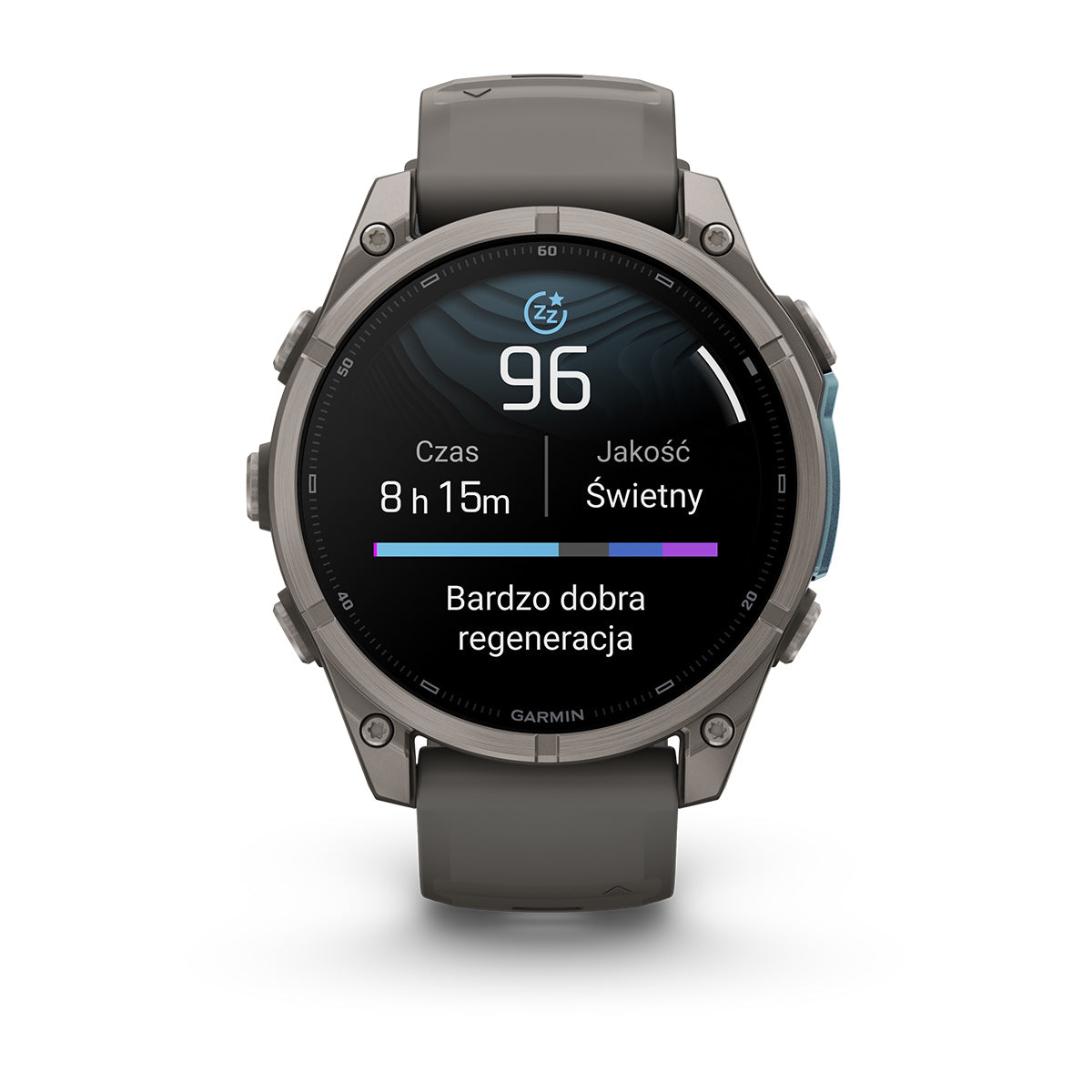 Garmin fēnix 9 – smartwatch, 51 mm, Tytanowy z silikonowym paskiem w kolorze Pebble Gray