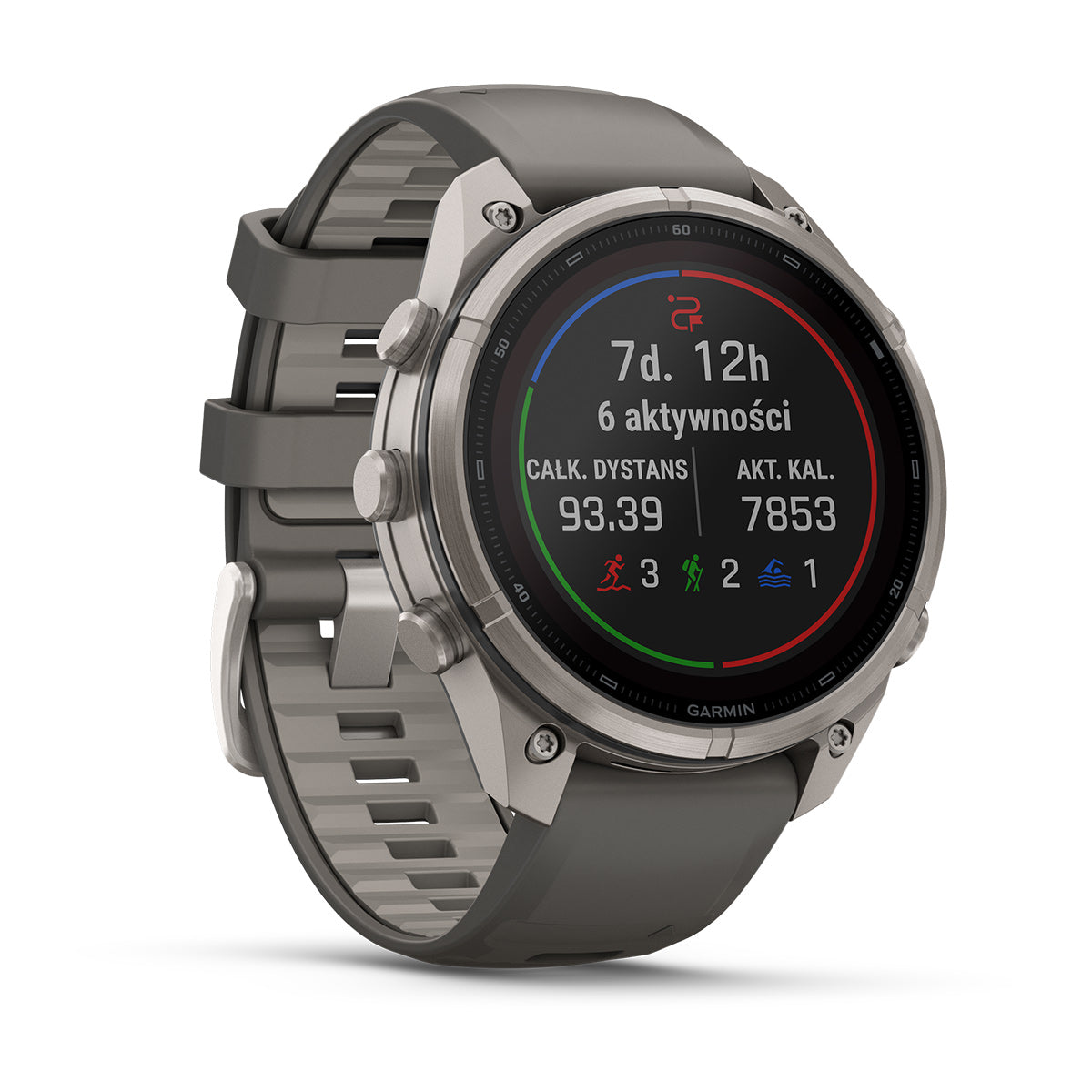Garmin fēnix 9 Pro Solar– inReach®, 47 mm, Tytanowy z silikonowym paskiem w kolorze Pebble Gray (Kopia)
