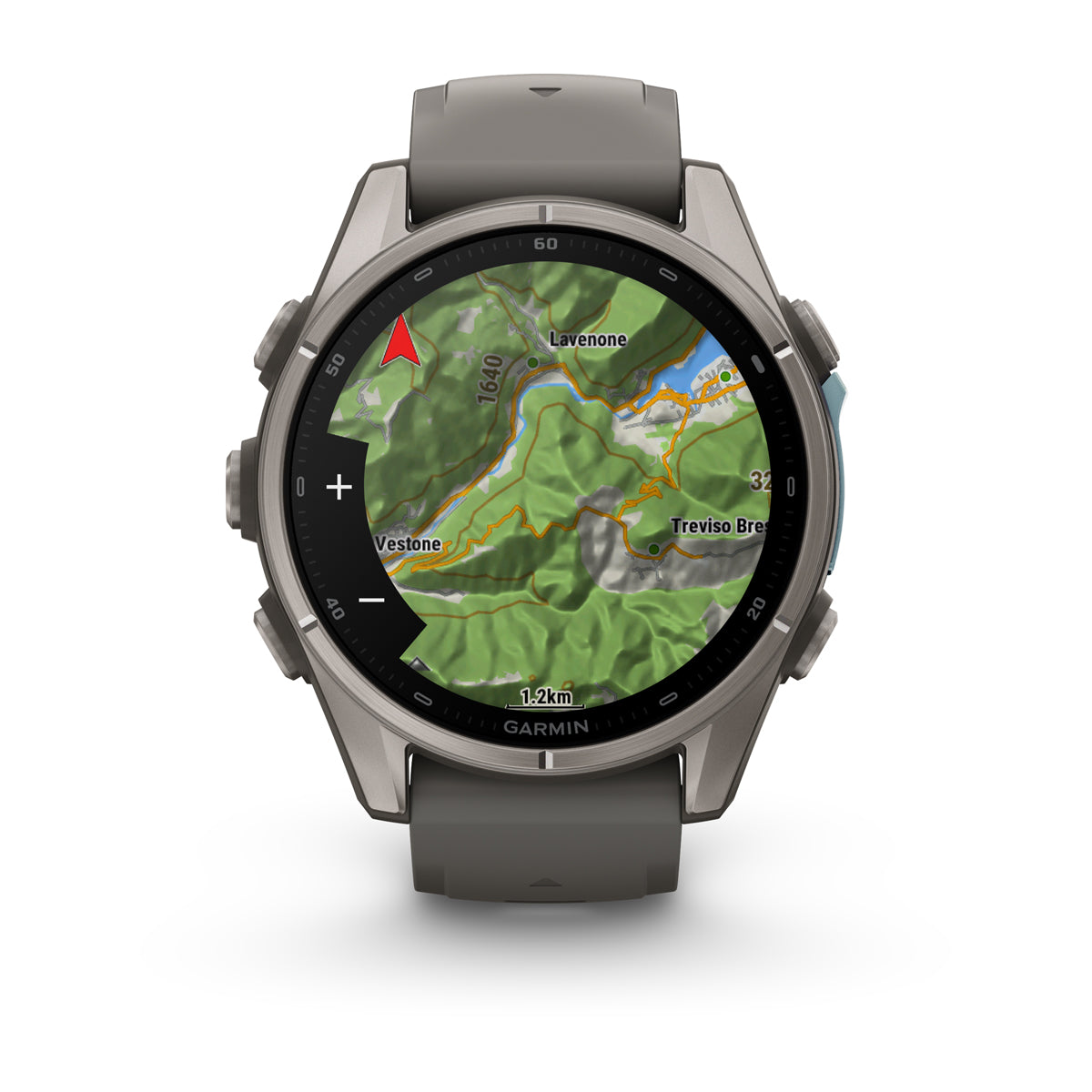 Garmin fēnix 9 – smartwatch, 43 mm, Tytanowy z silikonowym paskiem w kolorze Pebble Gray