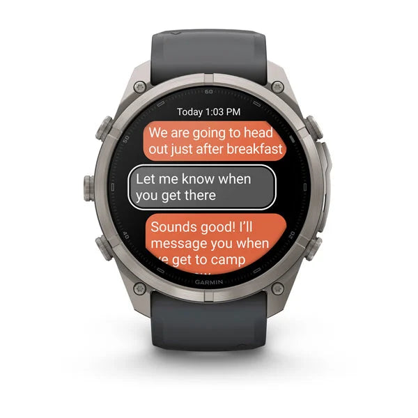Garmin fēnix® 9 Pro – inReach®, 51 mm, Tytanowy z silikonowym paskiem w kolorze Graphite / Black