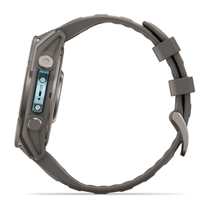 Garmin fēnix 9 – smartwatch, 47 mm, Tytanowy z silikonowym paskiem w kolorze Pebble Gray