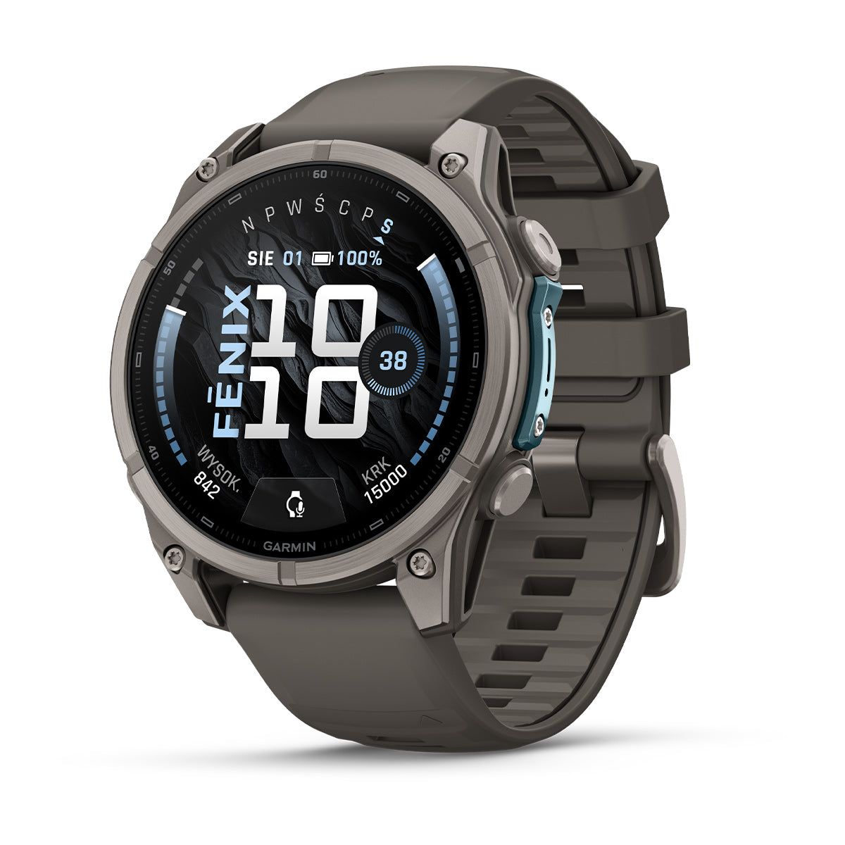 Garmin fēnix 9 – smartwatch, 47 mm, Tytanowy z silikonowym paskiem w kolorze Pebble Gray