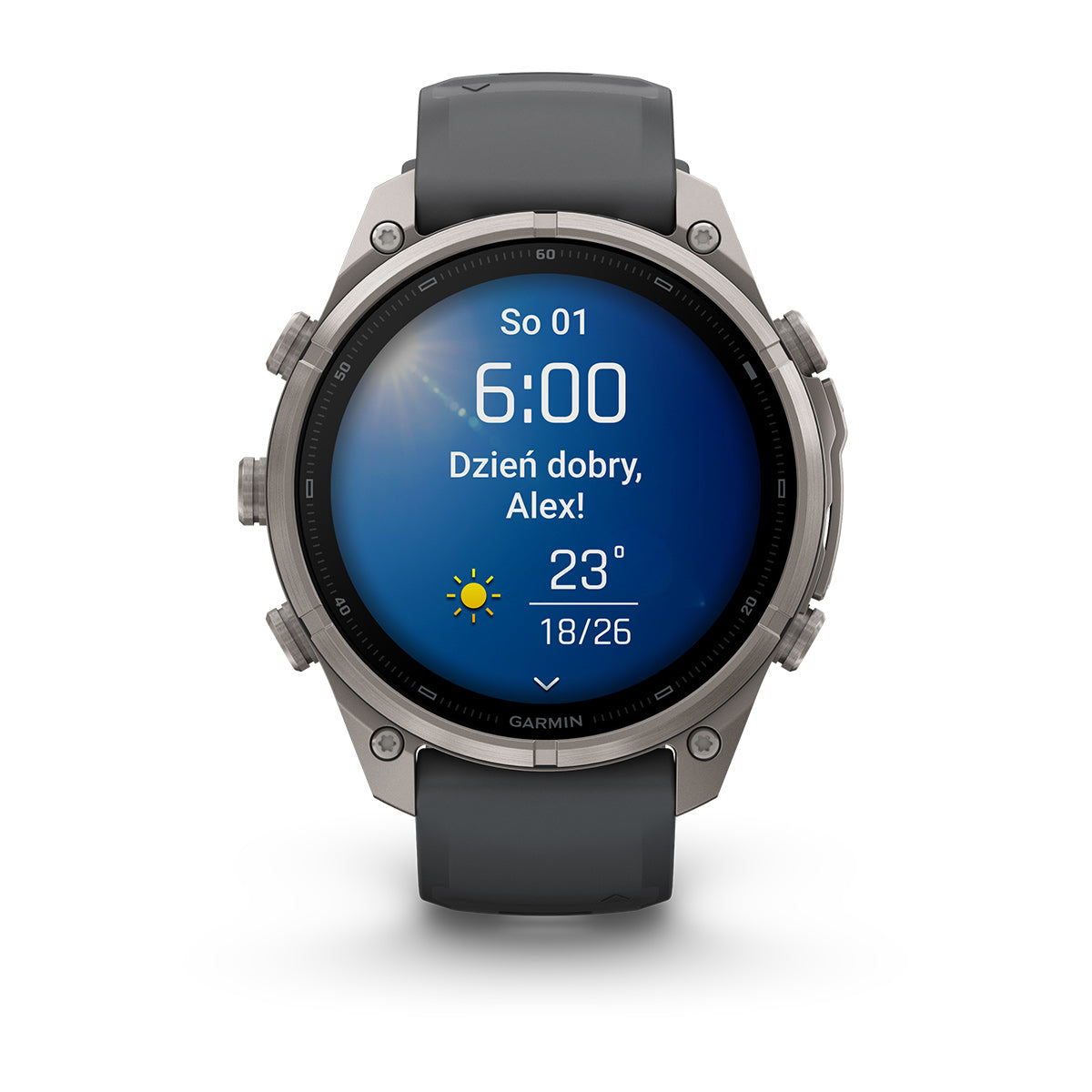 Garmin fēnix® 9 Pro – smartwatch, 47 mm, Tytanowy z silikonowym paskiem w kolorze Graphite / Black