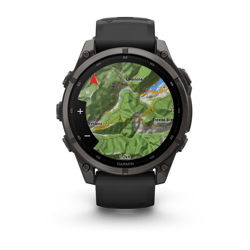 Garmin fēnix 9 – smartwatch, 51 mm, Tytanowy z silikonowym paskiem w kolorze Black