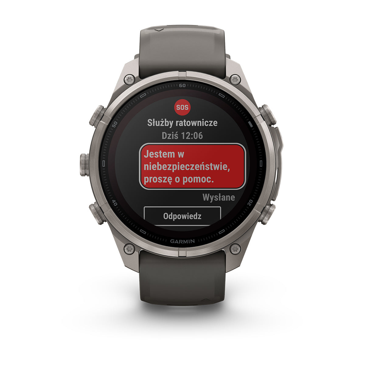 Garmin fēnix 9 Pro Solar– inReach®, 47 mm, Tytanowy z silikonowym paskiem w kolorze Pebble Gray (Kopia)