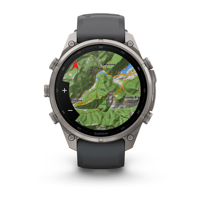 Garmin fēnix 9 Pro – inReach®, 47 mm, Tytanowy z silikonowym paskiem w kolorze Graphite / Black