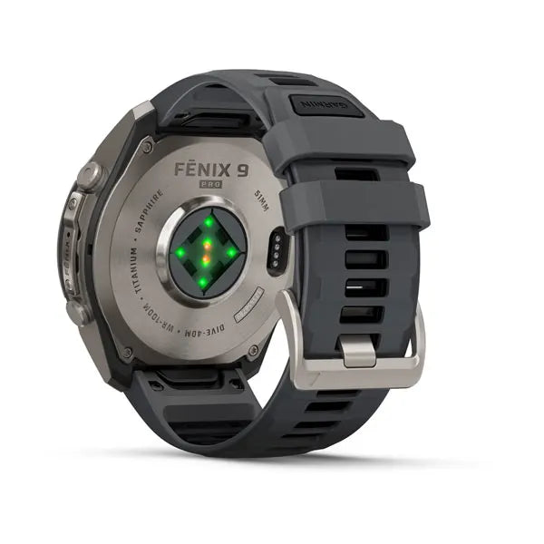 Garmin fēnix 9 Pro – smartwatch, 51 mm, Tytanowy z silikonowym paskiem w kolorze Graphite / Black